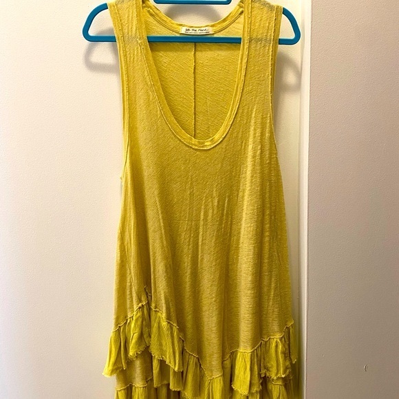 FREE PEOPLE DROP WAIST RUFFLE DRESS - Picture 1 of 5